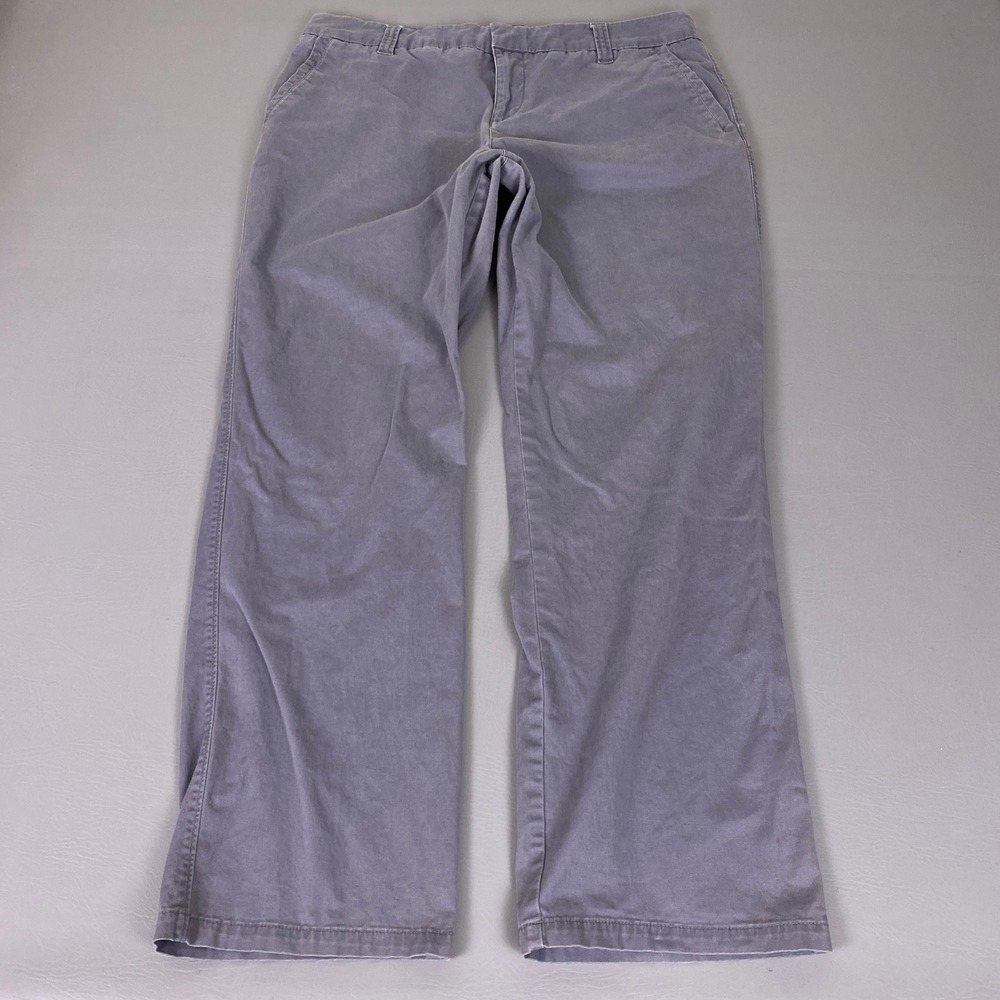 Sonoma Life Style Pants Women's Size 16 Gray Original Straight Mid Rise Stretch